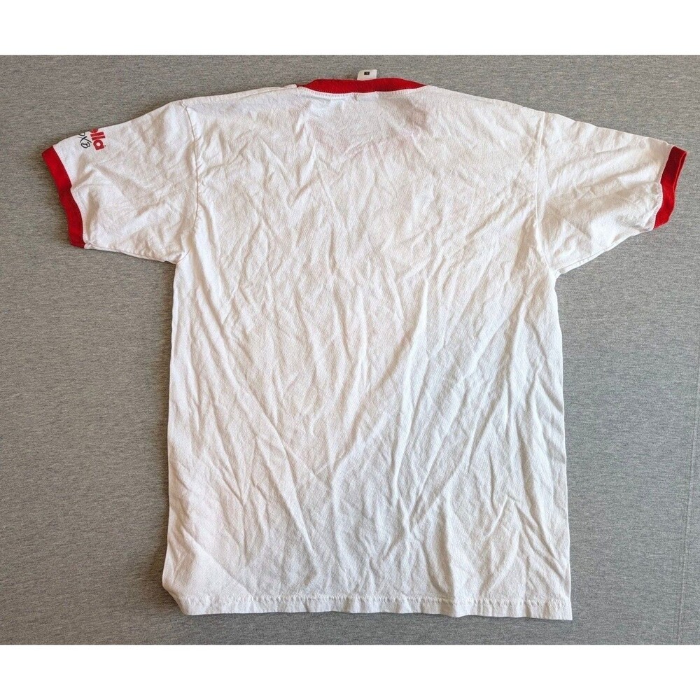 Fruit of the Loom Nutella Dubai T-Shirt Size L White Red Ringer - Picture 7 of 7